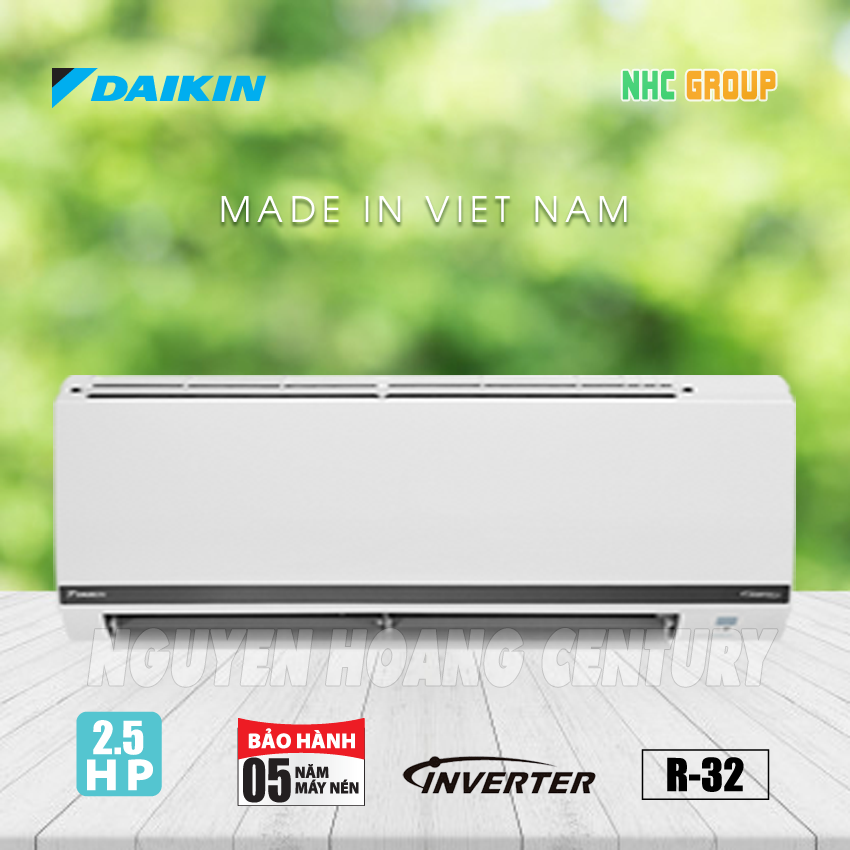 Máy lạnh Daikin Inverter FTKB60WAVMV công suất 2.5 HP - có bán trả góp